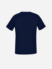Inaura CST941LS Avery Womens V-Neck Scrub Top in Midnight Navy - back view