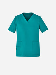 Inaura CST941LS Avery Womens V-Neck Scrub Top in Teal