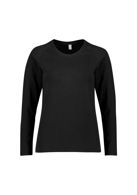 Biz Collection CT247LL Performance Womens Long Sleeve Tee in Black