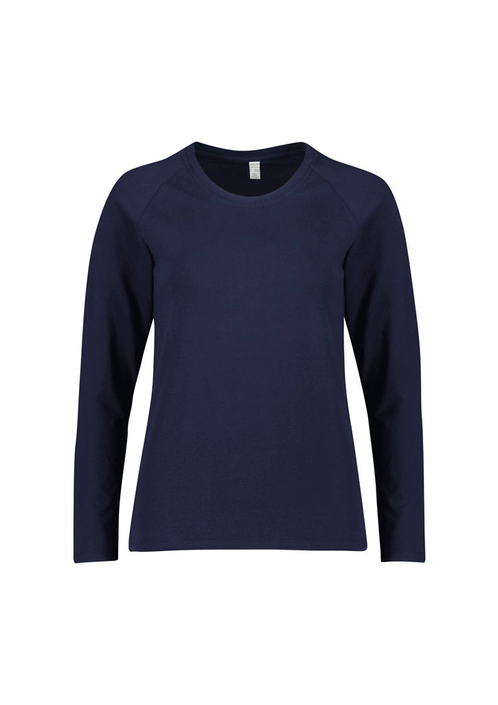 Biz Collection CT247LL Performance Womens Long Sleeve Tee in Midnight Navy