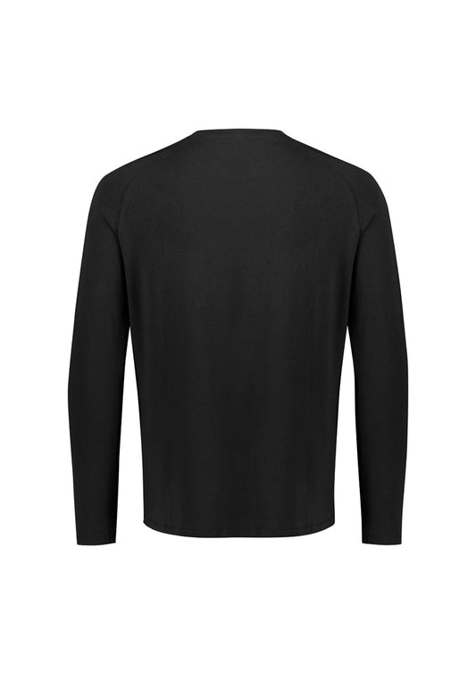 Biz Collection CT247ML Performance Mens Long Sleeve Tee in Black - back view