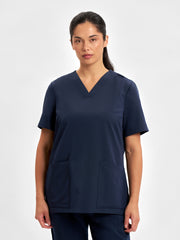 Pulse Womens V-Neck Scrub Top - CU543LS - inaura-2