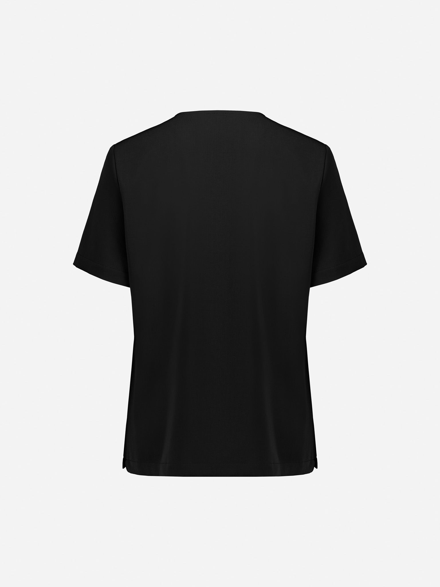 Inaura CU543LS Pulse Womens V-Neck Scrub Top in Black - back view