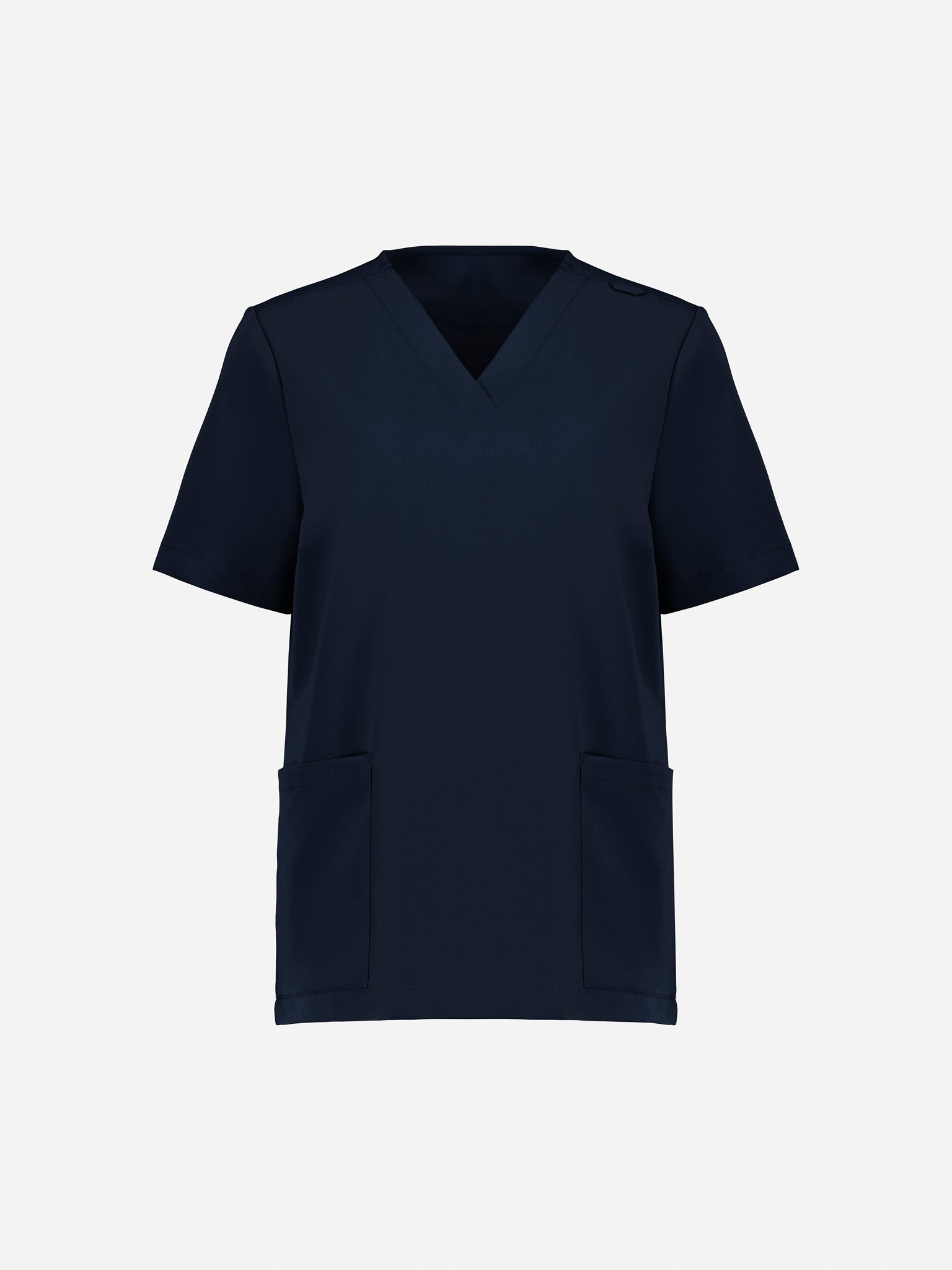 Inaura CU543LS Pulse Womens V-Neck Scrub Top in Midnight Navy