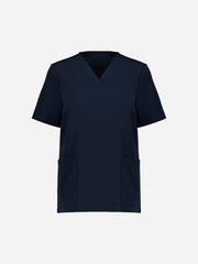Inaura CU543LS Pulse Womens V-Neck Scrub Top in Midnight Navy
