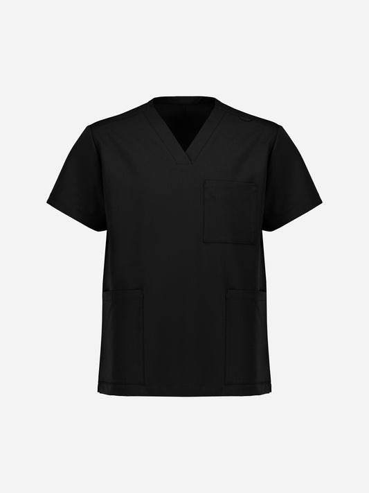 Inaura CU544US Pulse Unisex V-Neck Scrub Top in Black