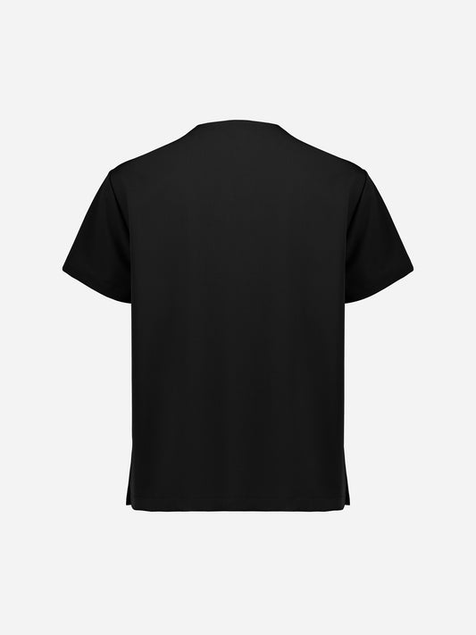 Inaura CU544US Pulse Unisex V-Neck Scrub Top in Black - back view