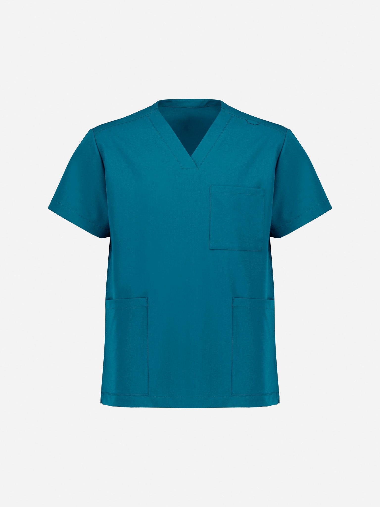 Inaura CU544US Pulse Unisex V-Neck Scrub Top in Caribbean Blue