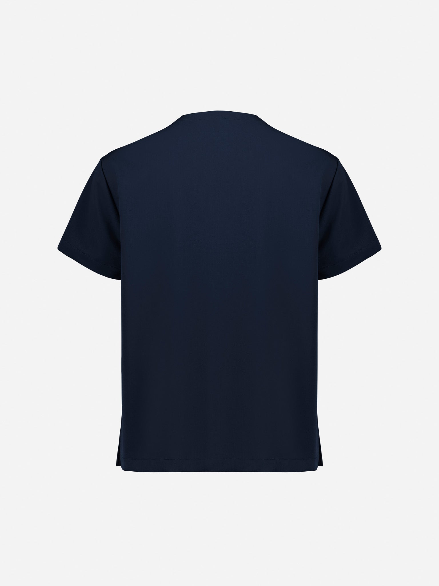 Inaura CU544US Pulse Unisex V-Neck Scrub Top in Midnight Navy - back view