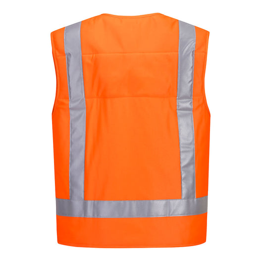 Portwest CV23 High Vis Cooling Vest in Orange - back view