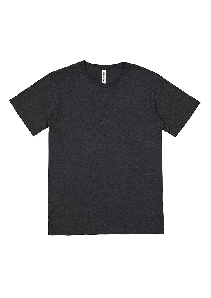 Basis Mens Short Sleeve Tee - X1001M in Charcoal Marle