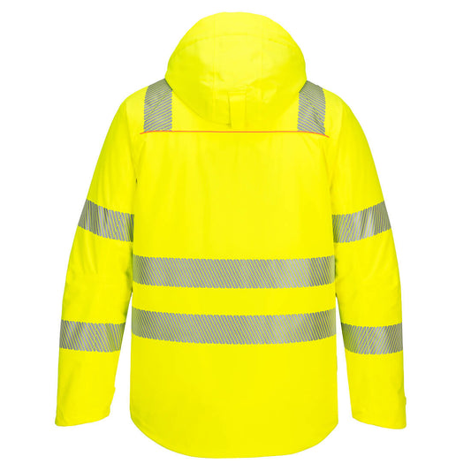 Portwest DX461 DX4 High Vis Winter Jacket in Yellow/Black - back view