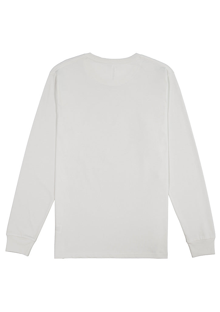Basis Mens Long Sleeve Tee - X1002M in Ecru