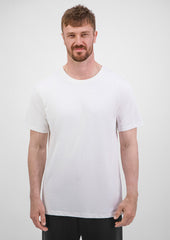 Basis Mens Short Sleeve Tee - X1001M in Ecru - model