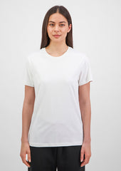 Basis Womens Short Sleeve Tee - X1001W in Ecru - model