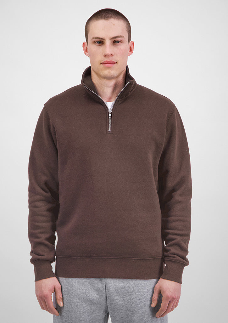 Everyday Mens 1/4 Zip - X2006M in Espresso - model