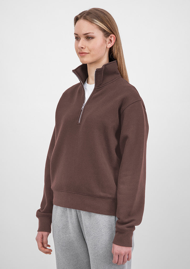 Everyday Womens 1/4 Zip - X2006W in Espresso - model