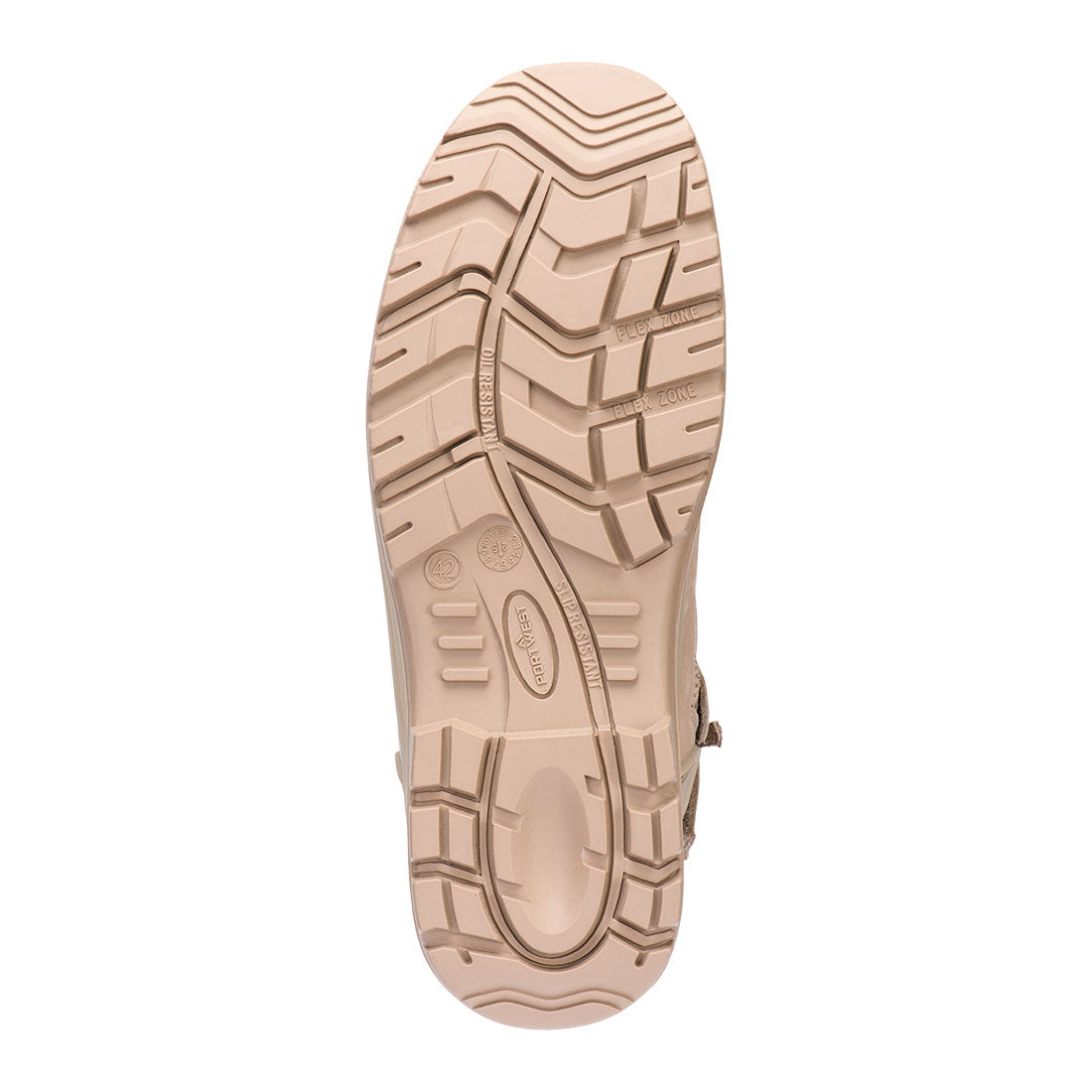 Portwest FD04 Apex Composite Mid Boot S3S HRO SR FO in Stone - back view
