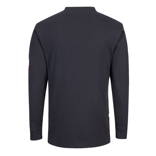 Portwest FR32 FR Anti-Static Henley in Navy - back view