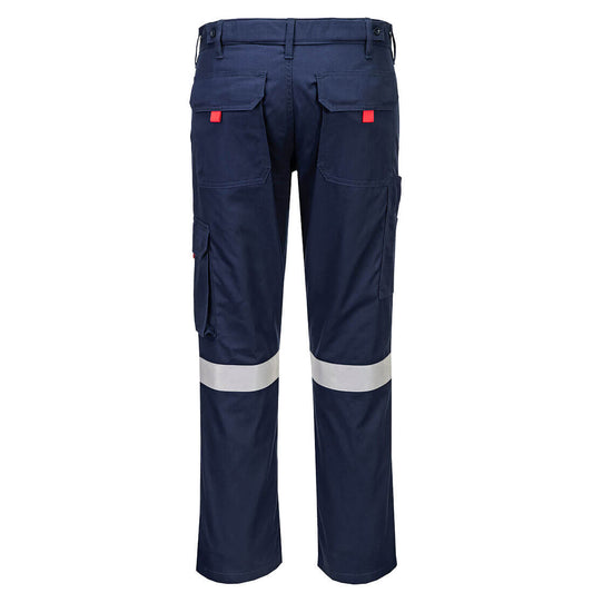 Portwest FR425 Bizflame FR Women's Cargo Pants with Tape in Navy - back view