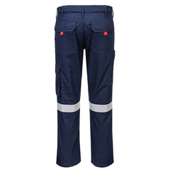 Portwest FR425 Bizflame FR Women's Cargo Pants with Tape in Navy - back view