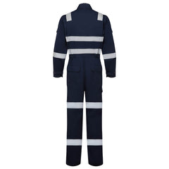Portwest FR517 Bizflame Work Class N FR Coverall in Navy - back view
