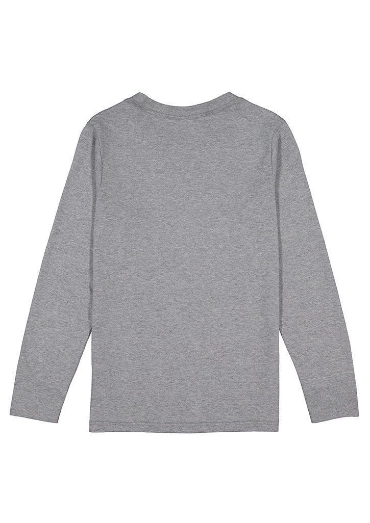 Basis Kids Long Sleeve Tee - X1002K in Grey Marle