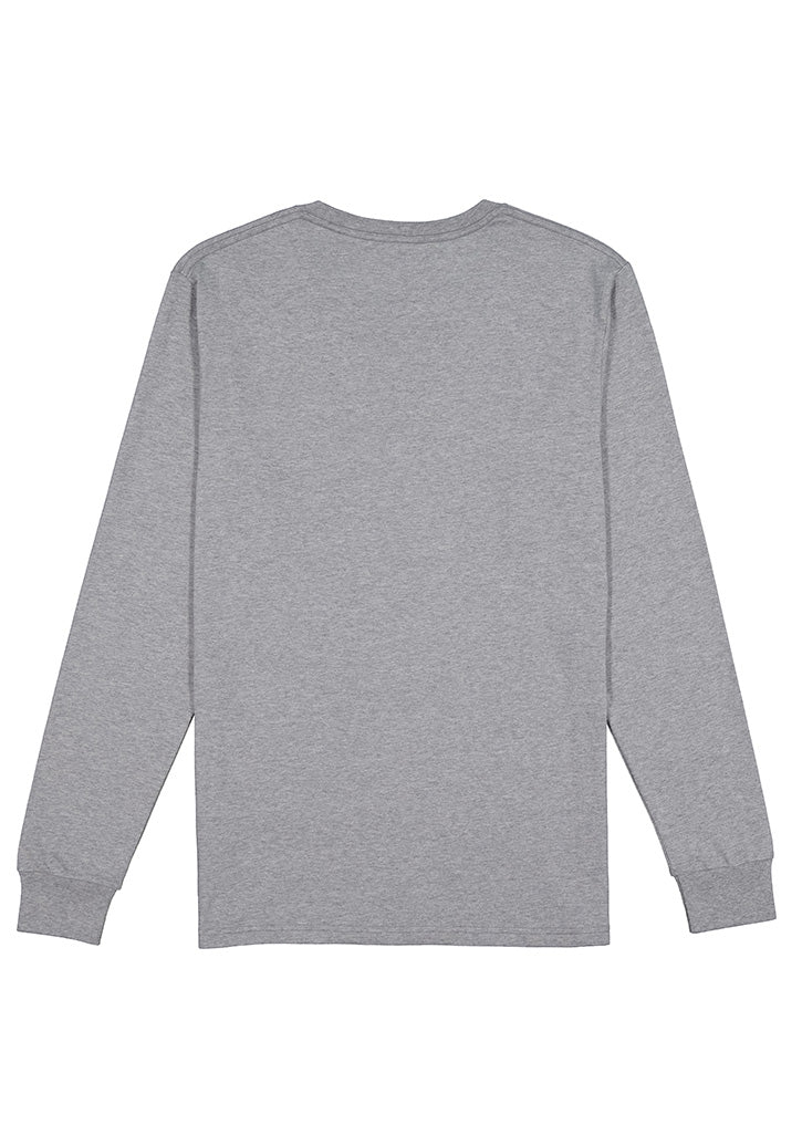 Basis Mens Long Sleeve Tee - X1002M in Grey Marle