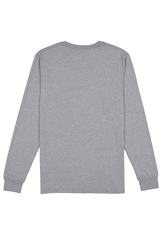 Basis Mens Long Sleeve Tee - X1002M in Grey Marle