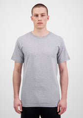 Basis Mens Short Sleeve Tee - X1001M in Grey Marle - model