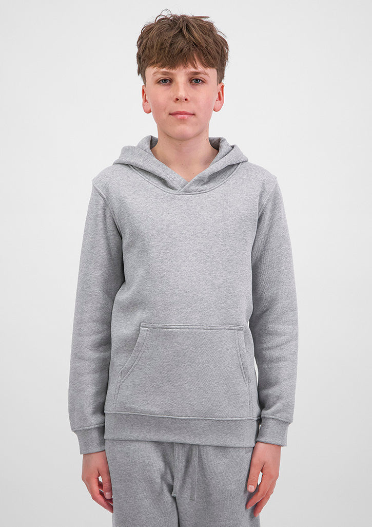 Basis Youth Hoodie - X1003Y in Grey Marle - model