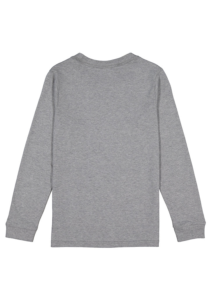 Basis Youth Long Sleeve Tee - X1002Y in Grey Marle