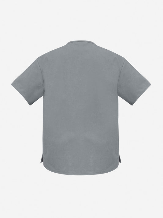 Inaura H10612 Classic Unisex Scrub Top in Pewter - back view