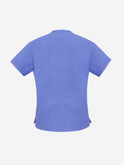Inaura H10622 Classic Womens Scrub Top in Mid Blue - back view
