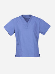 Inaura H10622 Classic Womens Scrub Top in Mid Blue