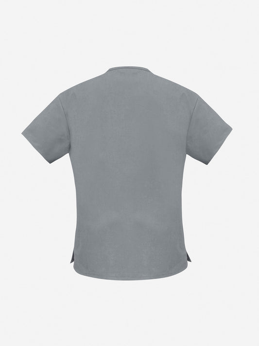 Inaura H10622 Classic Womens Scrub Top in Pewter - back view