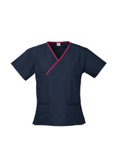 Womens Contrast Scrub Top - H10722 - biz-collection-3