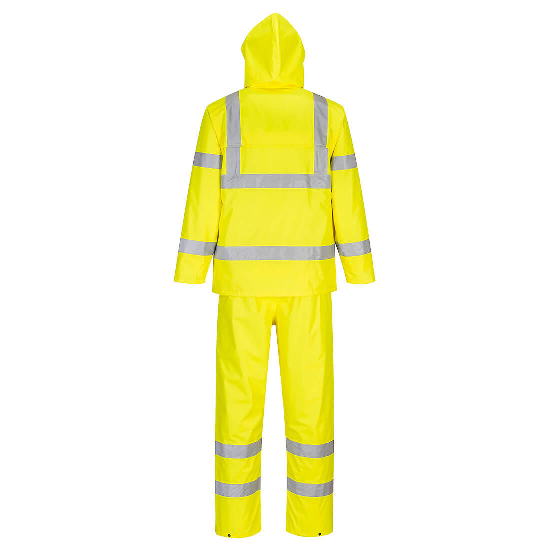 Portwest H448 Hi-Vis Rainsuit in Yellow - back view