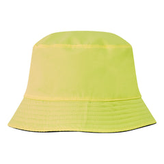 Portwest HA23 Reversible Bucket Hat in Black/Yellow - back view