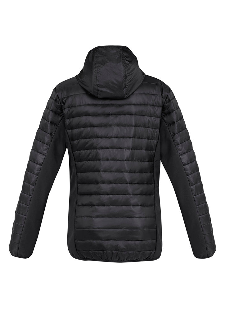 Biz Collection J134M Patrol Unisex Jacket in Black/Silver - back view