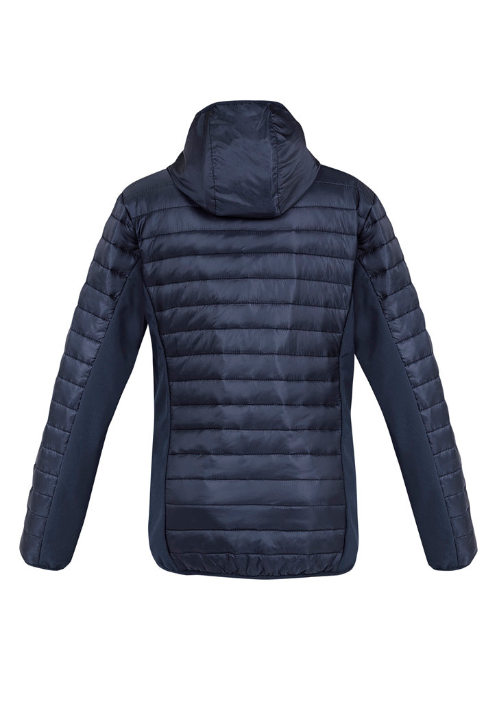Biz Collection J134M Patrol Unisex Jacket in Navy/Silver - back view