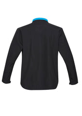 Biz Collection J307K Geneva Kids Jacket in Black/Cyan - back view
