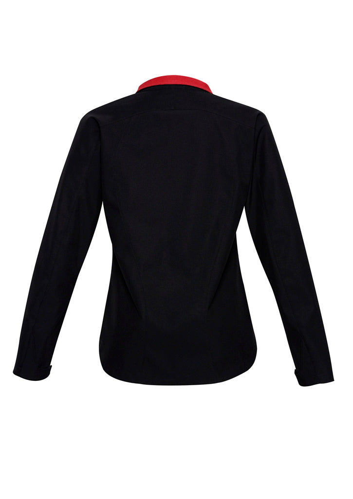 Biz Collection J307L Geneva Womens Jacket in Black/Red - back view