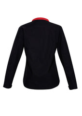 Biz Collection J307L Geneva Womens Jacket in Black/Red - back view