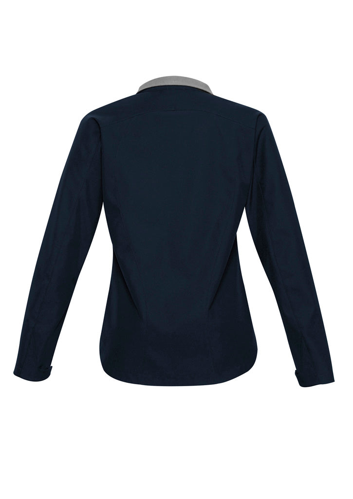 Biz Collection J307L Geneva Womens Jacket in Navy/Graphite - back view