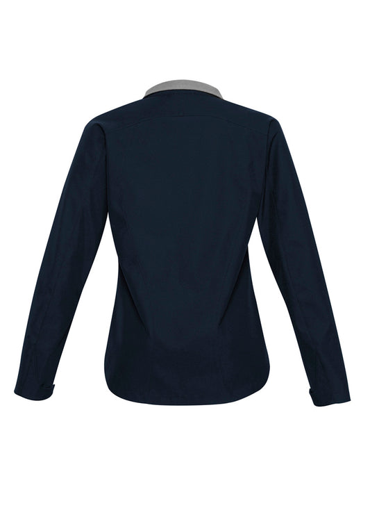 Biz Collection J307L Geneva Womens Jacket in Navy/Graphite - back view