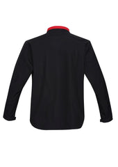 Biz Collection J307M Geneva Mens Jacket in Black/Red - back view