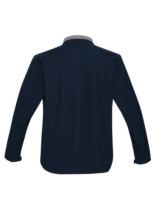 Biz Collection J307M Geneva Mens Jacket in Navy/Graphite - back view