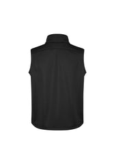 Biz Collection J3881 Softshell Mens Vest in Black - back view