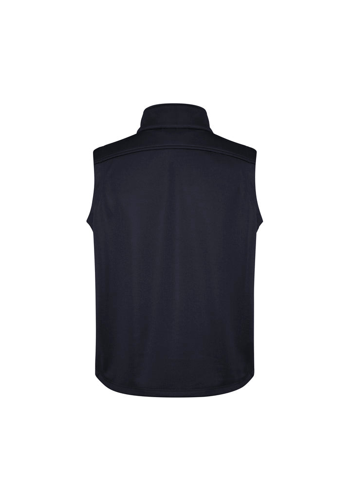 Biz Collection J3881 Softshell Mens Vest in Navy - back view